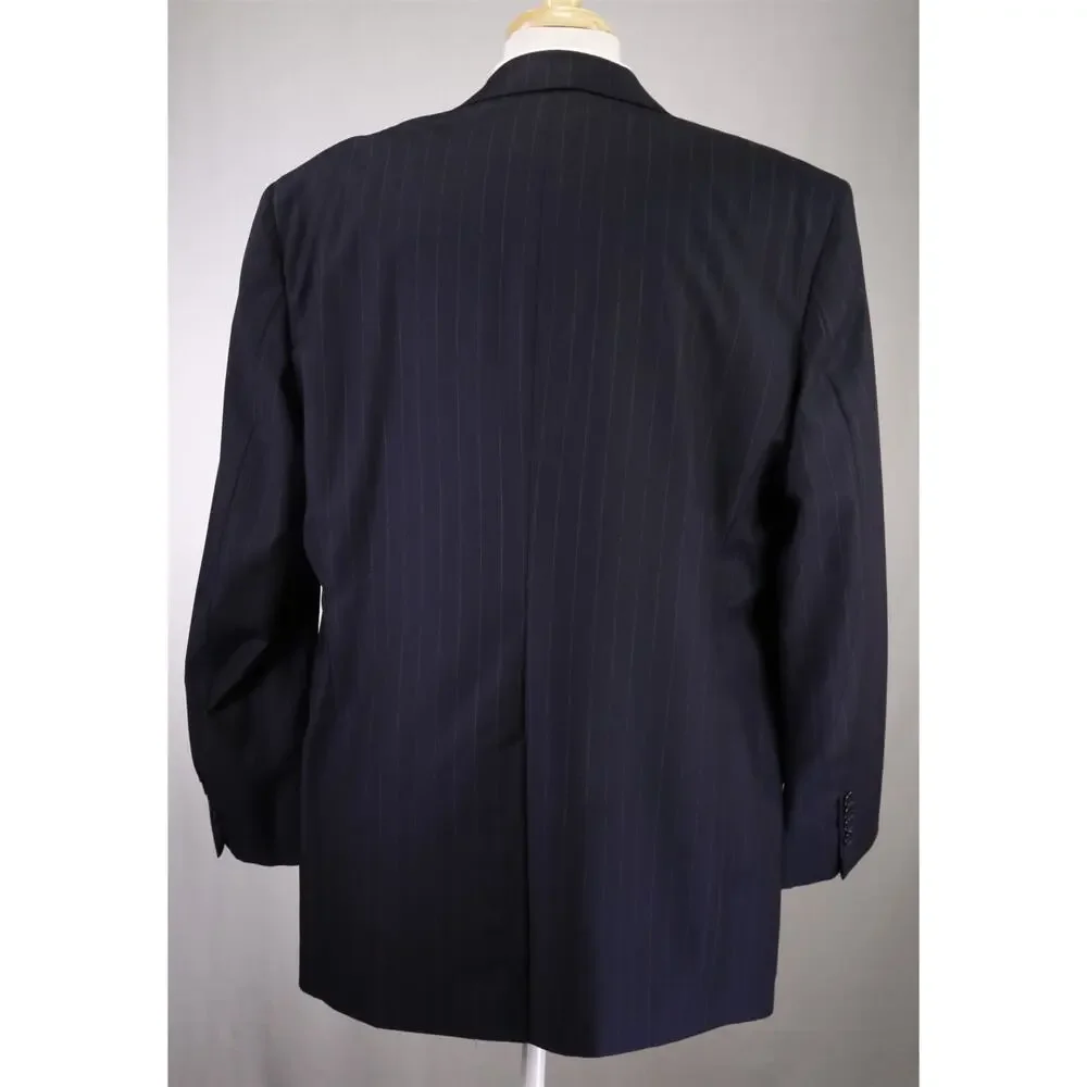 Brooks Brothers Golden Fleece Navy Pinstripe Suit Jacket Blazer Loro Piana 46L